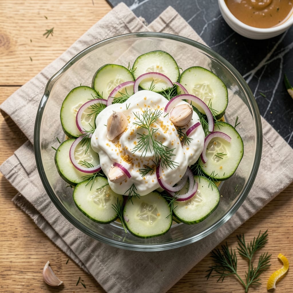 All Recipe Cucumber Salad: Dill-Infused Yogurt Dressing for Tangy Crunch