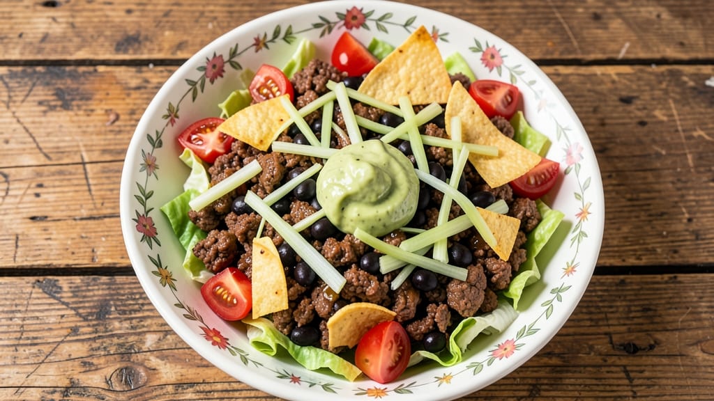 Amish Taco Salad Recipe: Crunchy Celery Crowns Over Smoky Tomato Ranch