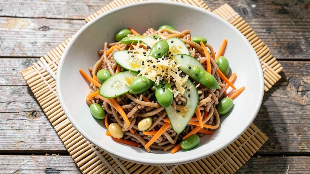 Asian Macaroni Salad Recipe: Sesame-Ginger Dressing With Crunchy Edamame