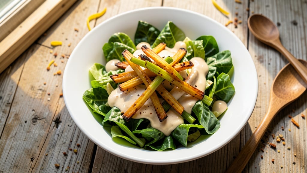 Bonefish Grill House Salad Recipe: Crispy Celery Crowns Over Zesty Lemon-Dill Dressing