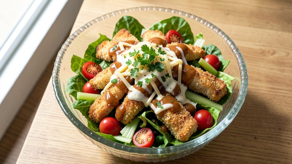 Buffalo Ranch Chicken Salad Recipe: Crispy Chicken and Cool Creamy Dressing Clash