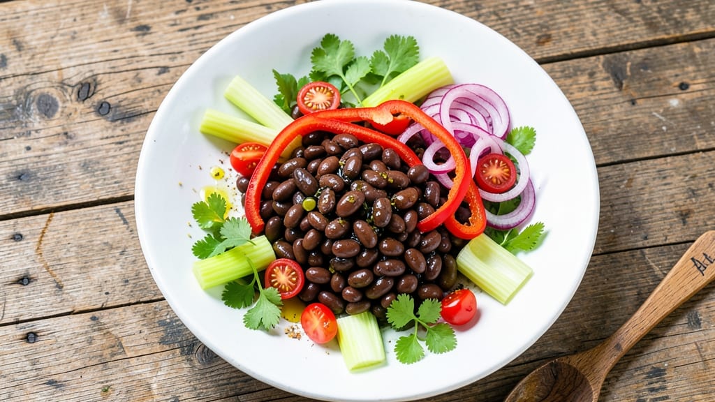 Bean Salsa Salad Recipe: Crisp Celery Crowns Over Zesty Lime Vinaigrette