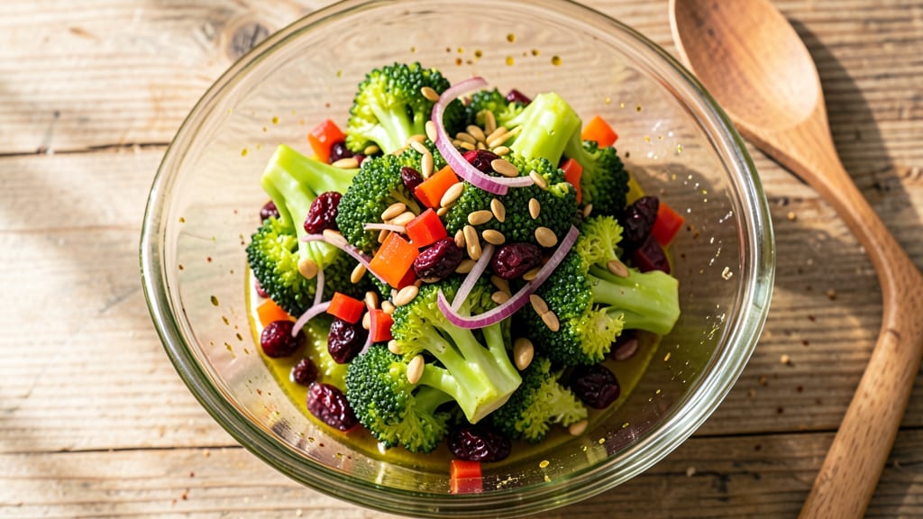 Broccoli Salad Recipe With Sunflower Seeds and Cranberries: Crunchy-Sweet Contrast That Stands Up to Summer Heat