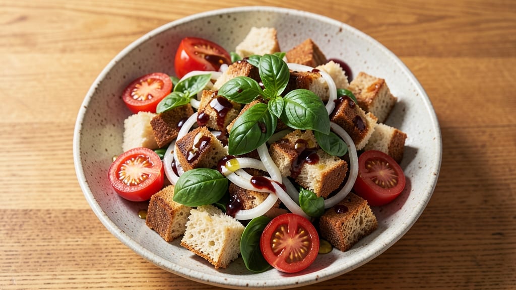 Authentic Panzanella Salad Recipe: Crispy Bread Jewels Over Juicy Tomatoes