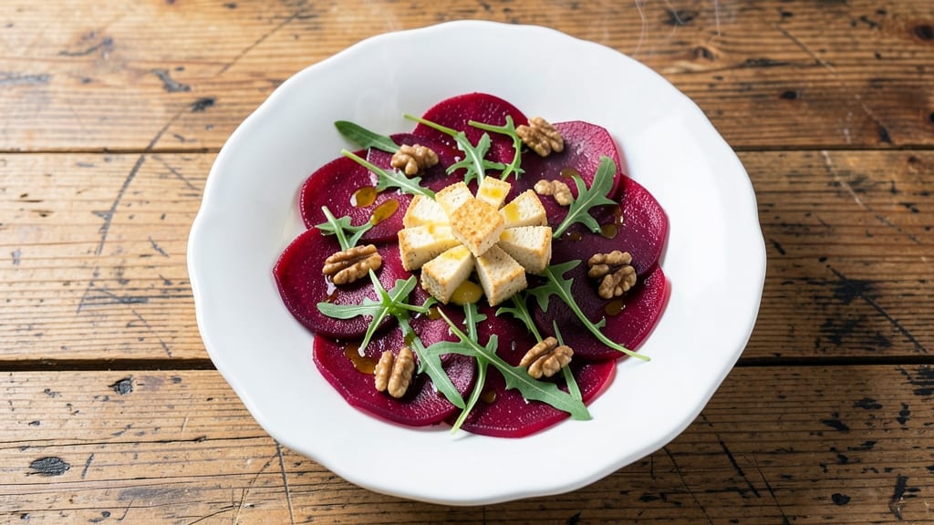 Beetroot Carpaccio Salad Recipe: Thinly Sliced Earthy Elegance With Citrus Zing
