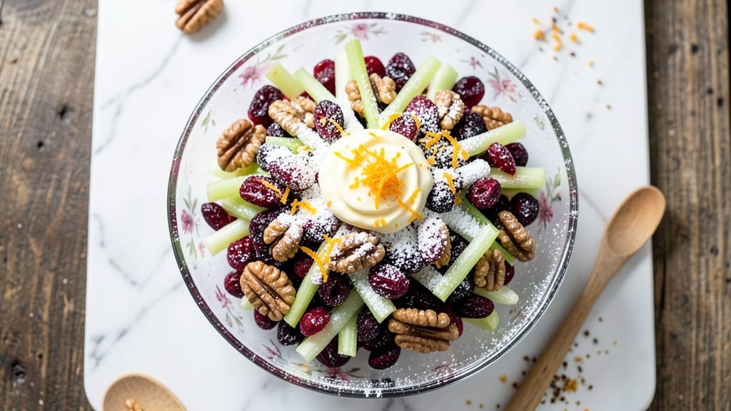 Betty Crocker Cranberry Salad Recipe: Celery Crown Crunch Over Creamy Orange Dressing