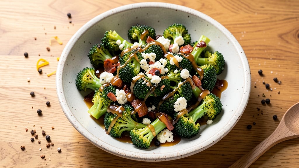 Broccoli Blue Cheese Salad Recipe: Crispy Roasted Broccoli and Bold Tangy Bite