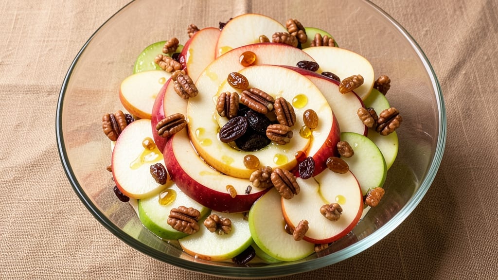Apple Salad With Pecans and Raisins Recipe: Sweet-Savory Crunch in 15 Minutes