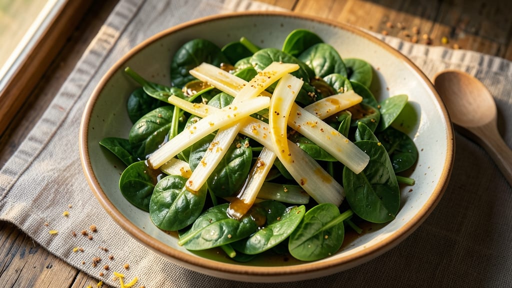 Barefoot Contessa's Spinach Salad Recipe: Celery Crown Crunch Meets Zesty Lemon Vinaigrette