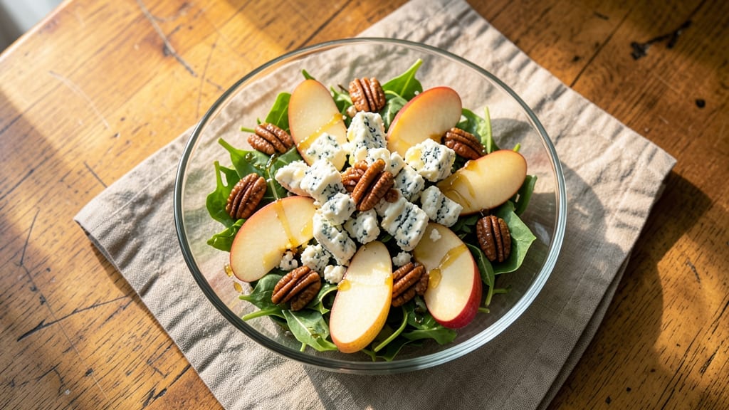 Blue Cheese and Pear Salad with Candied Pecans Recipe: Sweet-Savory Balance in 20 Minutes
